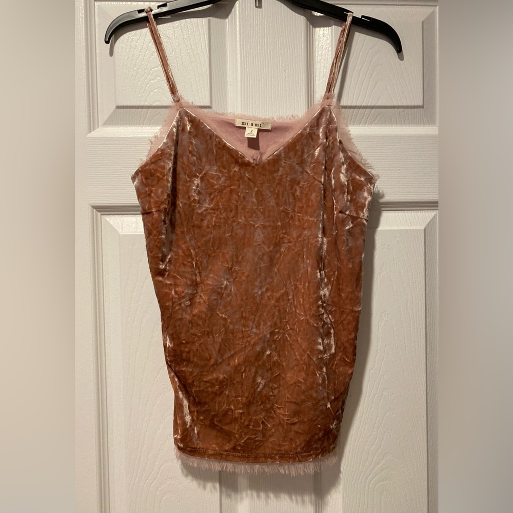 Brown Velvet Women's Top